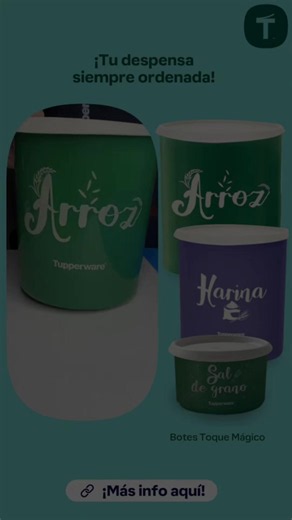 ¡La felicidad se mide en una cocina ordenada! 😍✨ Organiza tu cocina con los botes Tupperware y dale ese toque limpio y elegante que tanto te gusta. 🫙 Alacenas perfectas y alimentos siempre frescos. 🌾☕ ​Consigue los tuyos con calidad garantizada en La Tiendita Tupperware. ¡Escríbeme al privado antes de que se agoten! 🏃‍♀️💨📲#organiza #tupperware #bolivia🇧🇴 #botes