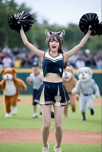 Nekomimi Cheerleader in Real Life: 4K Cinematic