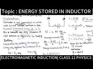 Energy Stored In Inductor | Electromagnetic Induction | Class 12 Physics