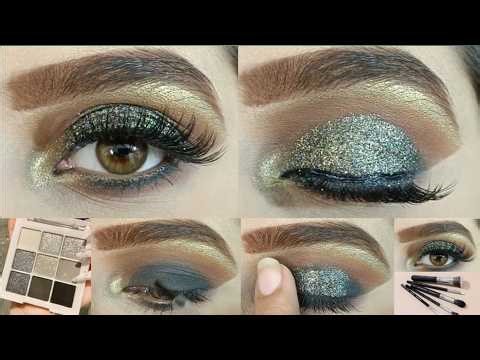 Natural Smokey Glitter Eye Makeup Tutorial🔥 | Step by Step Glam Look