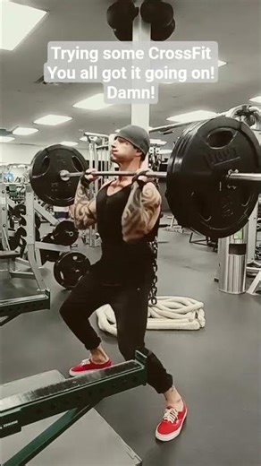 CrossFit. Clean and Press. Well trying