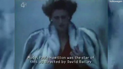 Paula Hamilton features in 1987 advert for Volkswagen