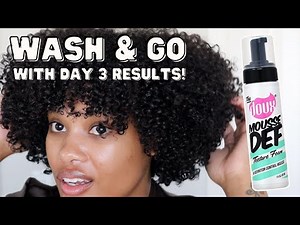 styling with JUST mousse for a wash and go with VOLUME?! | wash day trial