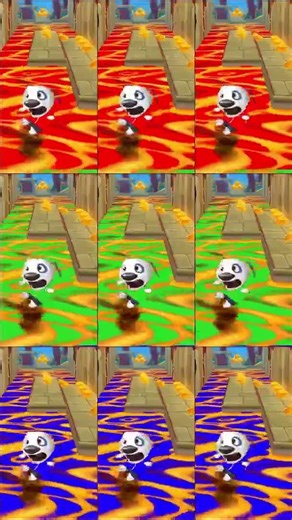 TALKING TOM GOLD RUN - ALL CLASSIC CHARACTER COLOR-MIX LAVA DOWN IN MULTIPLE TWIN MODE #TalkingTom