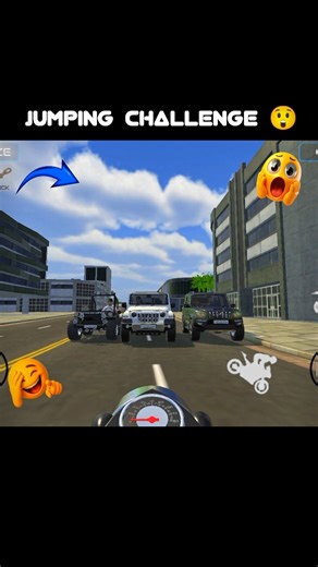 Jumping challenge Nisu Deswal 😲😱nisu bhai #indianvehicles3d #gaming #shortsfeed