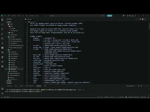 Membuat Mini Compiler dari Nol dengan Python | Keyword Basa Sunda | UAS Teknik Kompilasi