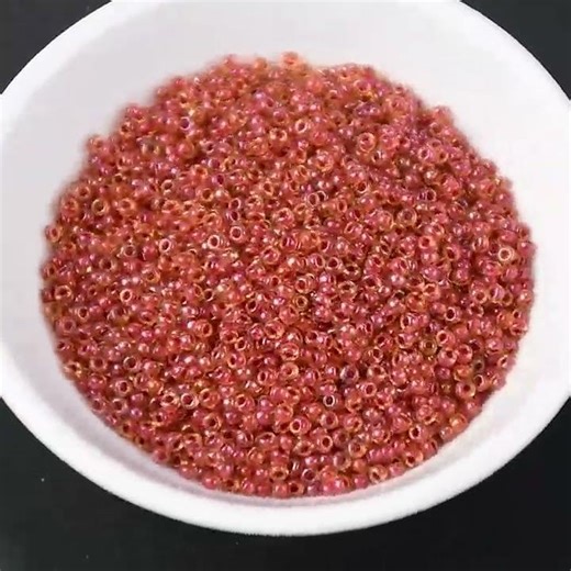 MIYUKI Round Rocailles Beads, Sparkling Dark Coral