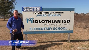 15K views · 189 reactions |  MISD launches bond planning phase! Superintendent Dr. David Belding visited the site of Elementary #9 in Goodland. Watch this short video to hear his thoughts on the Bond 2025 planning phase that's underway. Read more about behind-the-scenes work and priority projects ➡️ https://www.midlothianisd.org/about/district-news/news-detail-page/~board/midlothian-isd-news/post/misd-launches-bond-planning-phase | Midlothian ISD | Facebook
