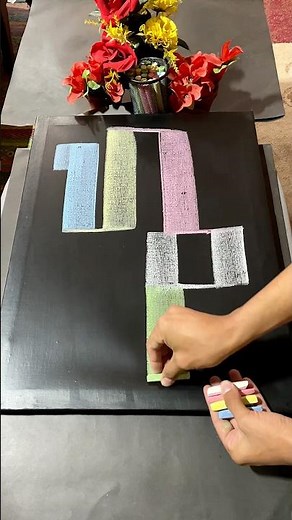 😲"Very Simple tutorial of Chalk calligraphy"|✍️🥀✨| #muhammadﷺ #chalkart #shorts #viralvideo