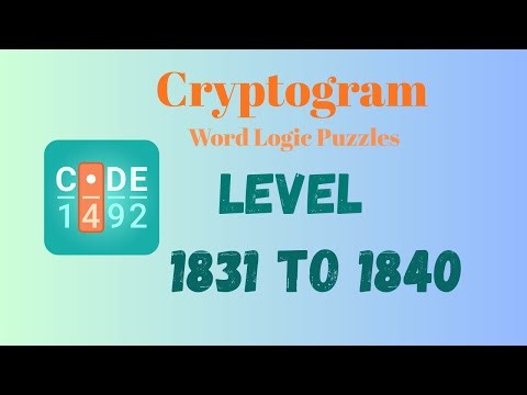 Cryptogram Level 1831 - 1840 Answer | Cryptogram Puzzle Game Solutions 🔐🧠 | Mini Boss