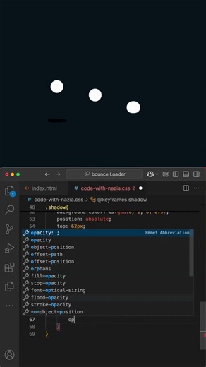 CSS Jumping Dots Loader Animation | Pure CSS Animation Tutorial #shorts #cssanimation #csstutorial