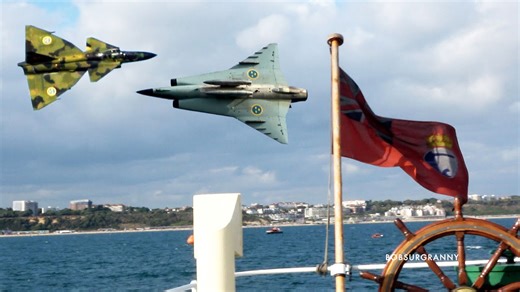 1950s SAAB Draken & Viggen Jets Display at Bournemouth Airshow