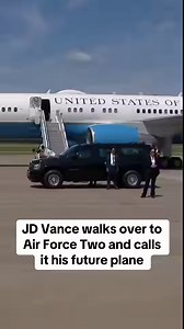 122K views · 3.2K reactions | "Hopefully it's going to be my plane in a few months." When Sen. JD Vance saw that Air Force Two, Vice President Kamala Harris’ plane, had landed around the same time in Eau Claire, Wisconsin, he walked over on the tarmac and joked that it would soon be his. | CBS News | Facebook