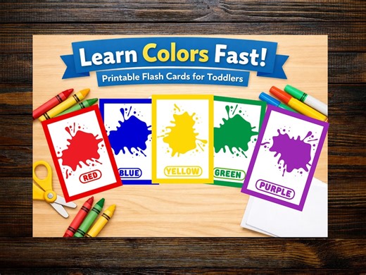 Printable Color Flash Cards for Kids. Preschool, Montessori Colors Activity Tool PDF - Etsy UK