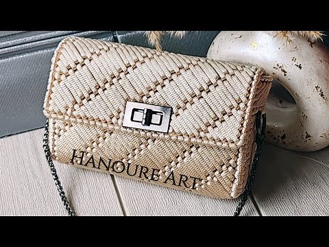 EASY PLASTIC CANVAS PATTERN FOR BEGINNERS / TRENDY BAG TUTORIAL BY HANOURE ART