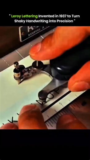 KNOWLEDGE MATRIX on Instagram: "✒️ Leroy Lettering — From Shaky Handwriting to Precision Since 1937 • Leroy lettering was invented in 1937 to solve a common problem: inconsistent, messy handwriting. • Engineers, architects, and draftsmen needed clarity and uniformity in technical drawings. • The system uses stencils, guides, and specific stroke techniques to ensure uniform letters. • Each character is carefully measured for height, width, spacing, and line thickness. • Even the shakest hand can 