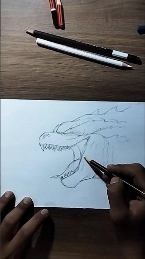 How To Draw Godzilla | 🐲 #drawing #art please subscribe me