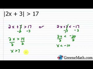 Solving Absolute Value Inequalities