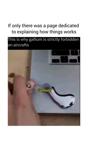 This is how things works on Instagram: "Gallium is a soft, silvery metal with the chemical symbol Ga and atomic number 31. It is known for its unusual property of melting at around 29.8°C, which means it can melt when held in your hand. Despite being soft and brittle in solid form, gallium remains stable in air and does not rust or tarnish easily. It expands slightly when solidifying, unlike most metals, and has a very high boiling point of about 2400°C, giving it one of the largest liquid tempe