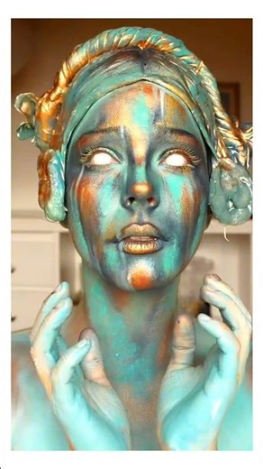 Cosmic Alien Makeup Transformation 👽✨ Insane Face Art