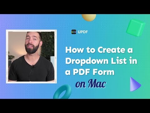 How to Create a Dropdown List in a PDF Form on Mac