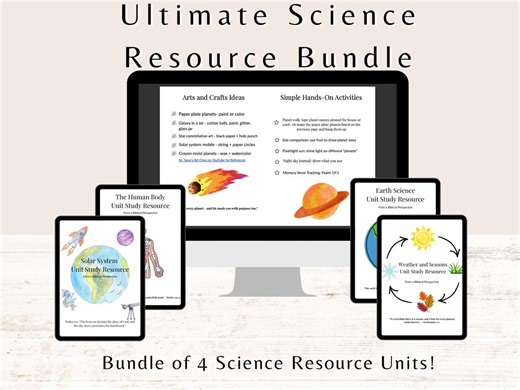 Creation Science Unit Study Bundle, Faith Based Homeschool Science, Christian Elementary Science Curriculum, Printable Unit Studies - Etsy
