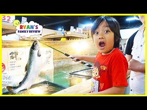 Ryan's First Time Catching Fish for Dinner!!! - Videos For Kids