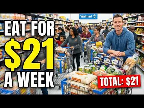 How to Eat for $21 a Week at Walmart | Real Walmart Grocery Haul and Meal Plan