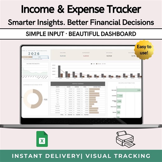 Income and Expense Tracker Google Sheets | Financial Planner Spending Tracker Budget Spreadsheet Personal Finance - Etsy