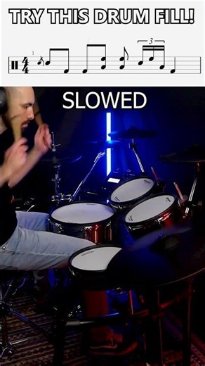 Intermediate DRUM FILL | SHEET MUSIC DRUM SCORE #drumscore #drums #drumnotation
