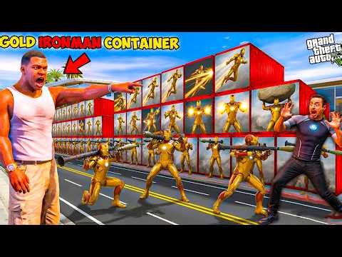 Franklin & Shinchan Open Mystery Gold Ironman Containers in GTA 5