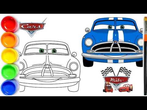 Doc Hudson From Cars Drawing - Fun Drawing Tutorial | Cars Coloring Pages