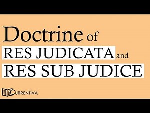 Res Sub Judice And Res Judicata | Section 10 and 11 of Cpc | Difference | Currentiva