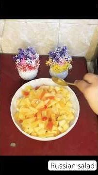 🍇🥭 Creamy Fruit Russian Salad | Quick & Easy 1-Minute Recipe 🥗✨