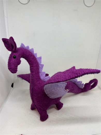 Handmade Felt Dragon Plush, Stuffed Dragon Toy, Nepal Felt Craft , Fantasy Creature Gift , Soft Sculpture Decor, Artisan Felt Animal - Etsy