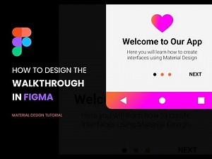 How to Design Walkthrough and Welcome Screen in Figma #MaterialDesign