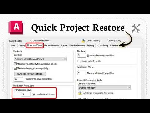 How to recover your unsaved file in AutoCAD (Draft Recovery)