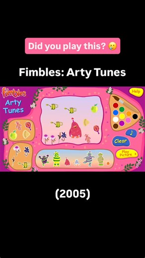 Childhood Nostalgia 🌈 | Fimbles: Arty Tunes {Gameplay} (2005) Was Avaliable to play on: CBeebies website 🖥️ Remember this? 👀 #Childhood #Nostalgia... | Instagram