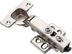 ANGSTROM 2-Pack Frameless Concealed Cabinet Hinges, Soft-Close, 2D Adjustable (Full-Overlay)