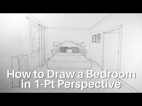 How to Draw a Bedroom in 1-Point Perspective