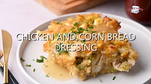 Chicken and corn bread dressing