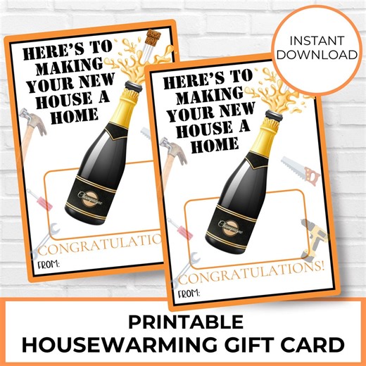 Housewarming Gift, Printable Gift Card Holder, Realtor Closing Gift, First Home, Home Improvement Gift, Congratulations for New Home Owner - Etsy UK