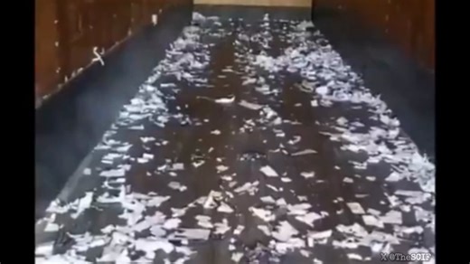 Empty trailers full of SHREDDED Trump mail-in ballot applications that were never sent out from the 2020 election.Notice how nobody ever finds any shredded Biden ballots or mail-in ballot applications, or ballots dumped in the woods, or shoved down storm drains.