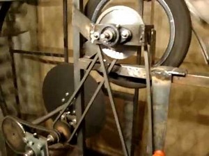 The rotation due to deflection of weights_3. Gravity wheel.