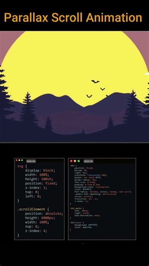 Parallax Scroll Animation #frontend #backend #coding #html #css #webdesign #programming #python