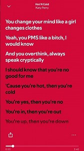 Katy Perry - Hot N Cold (Lyrics) #spotify #popular #trending