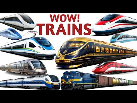 Learn Train Names for Kids | Train Name in Hindi & English | Rail Transport Video |