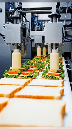 🥪⚙️ From Bread to Sandwich | Automatic Food Production Line | AI Video