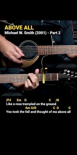 Above All - Michael W. Smith (2001) Easy Guitar Chords Tutorial with Lyrics Part 2 SHORTS REELS