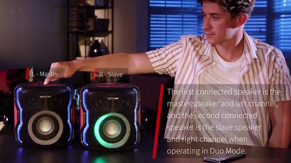 How to Wirelessly Stereo Pair Two Sharp PARTY SPEAKERS PS-921| Step-by-Step Guide